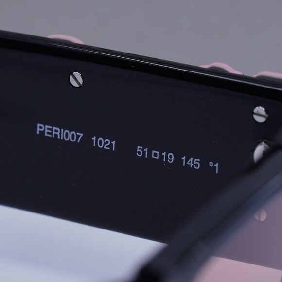 Palm Angels PERI007 ANGEL 1021 Rectangle Sunglasses - Black/Cameo - Picture 9 of 11